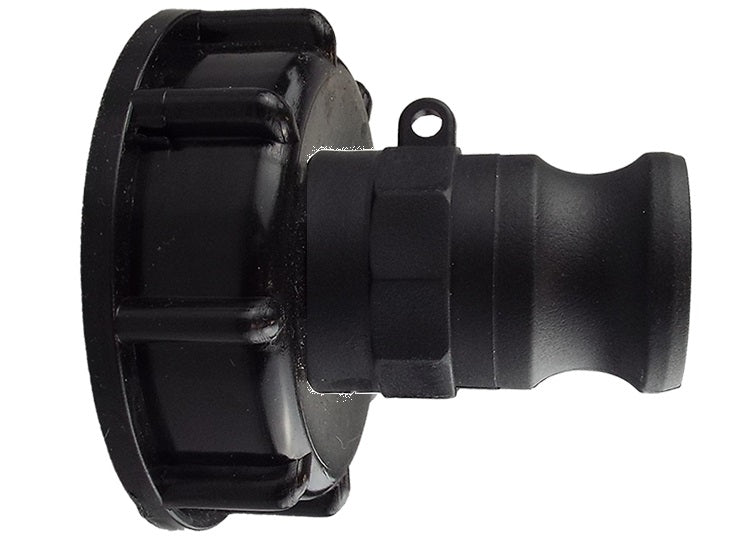 IBC S60X6 Cap with ¾″ Male Type F Camlock Adapter; supplied fittings shown.