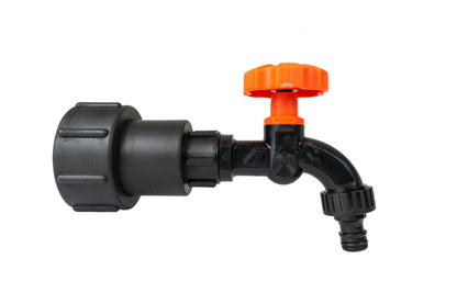 IBC S60X6 Extended Adapter & Black/Orange Quick Tap; supplied fittings shown.