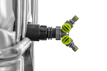 IBC 2" S60X6 Extender Adaptor with BSP Threaded Fitting and Two-Way Splitter