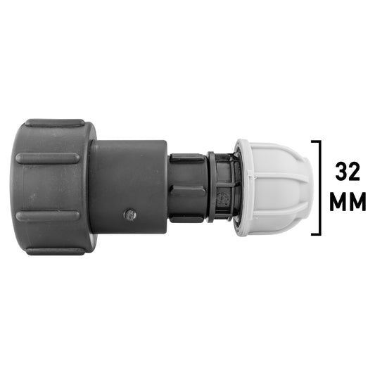 IBC 2" S60X6 Extender Adaptor with MDPE Straight 32mm