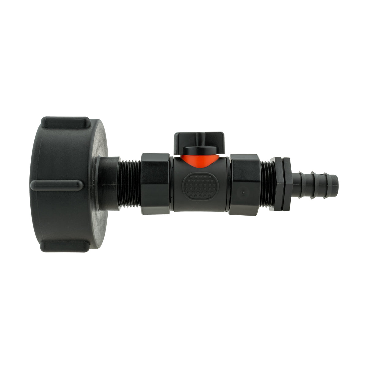 IBC S60X6 Adapter & Inline Valve – 16mm Irrigation Barb