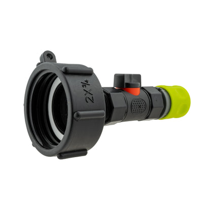 IBC S60X6 Adapter & Inline Valve – Lime Quick Socket