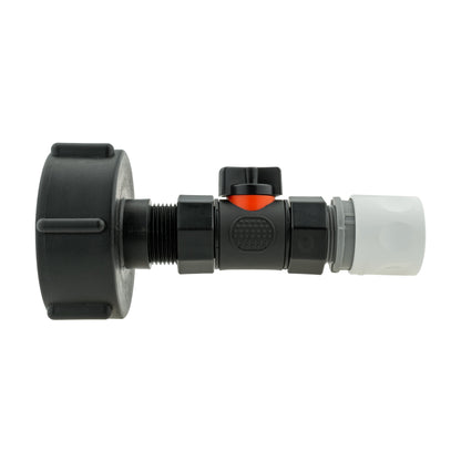 IBC S60X6 Adapter & Inline Valve – Grey/White Quick Socket