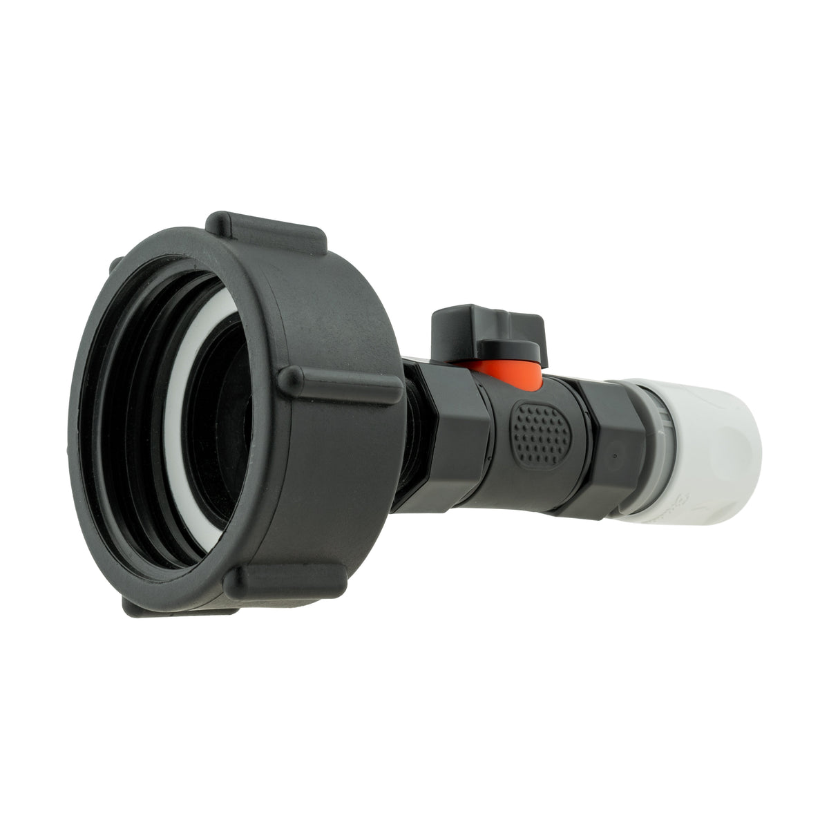 IBC S60X6 Adapter & Inline Valve – Grey/White Quick Socket