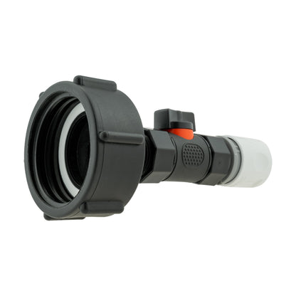 IBC S60X6 Adapter & Inline Valve – Grey/White Quick Socket