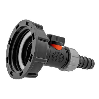 IBC S60X6 Cap & Inline Valve – 20mm Irrigation Barb