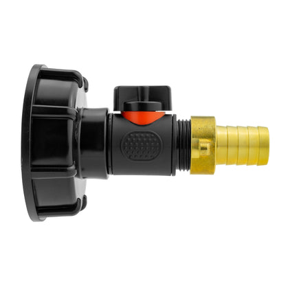 IBC S60X6 Cap & Inline Valve – 19mm Brass Hose Tail