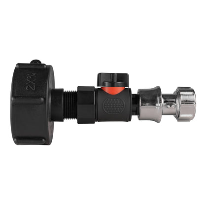 S60x6 IBC Quick-Connect Valve Kit with Zinc Hose Socket