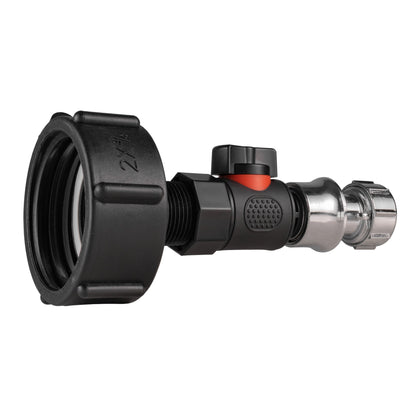 S60x6 IBC Quick-Connect Valve Kit with Zinc Hose Socket