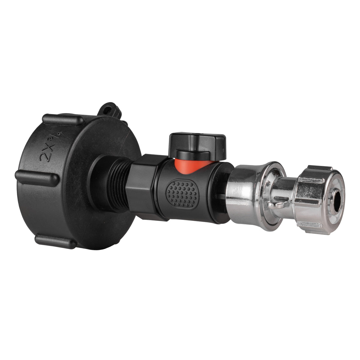 S60x6 IBC Quick-Connect Valve Kit with Zinc Hose Socket