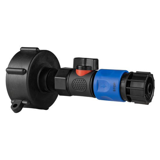 IBC S60X6 Valve Kit – ¾″ Female Thread Quick-Coupled Outlet; supplied product shown.