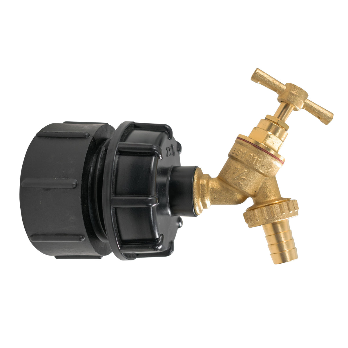 2″ BSP Female Tank Adapter Kit – Brass Barbed Tap; supplied product shown.