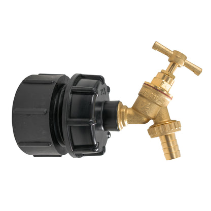 2″ BSP Female Tank Adapter Kit – Brass Barbed Tap; supplied product shown.