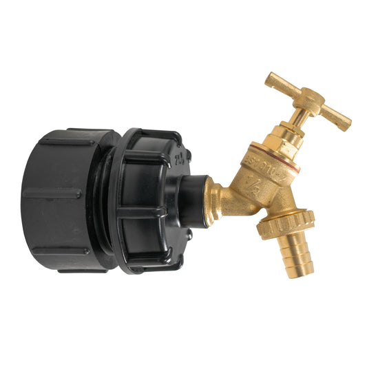 2″ BSP Female Tank Adapter Kit – Brass Barbed Tap; supplied product shown.