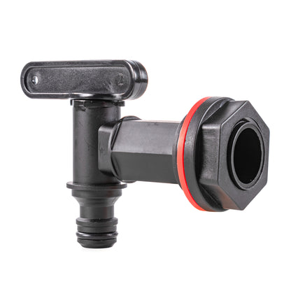 ¾″ BSP Plastic Water Butt Tap with Nut, Seal & Quick Outlet