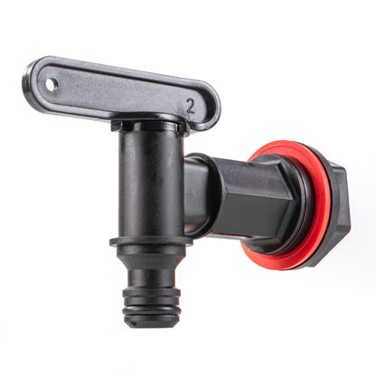 ¾″ BSP Plastic Water Butt Tap with Nut, Seal & Quick Outlet