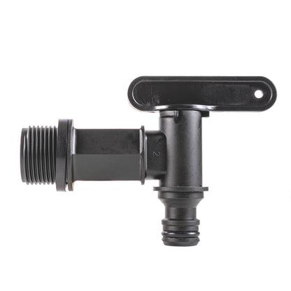 ¾″ BSP Plastic Water Butt Tap with Nut, Seal & Quick Outlet