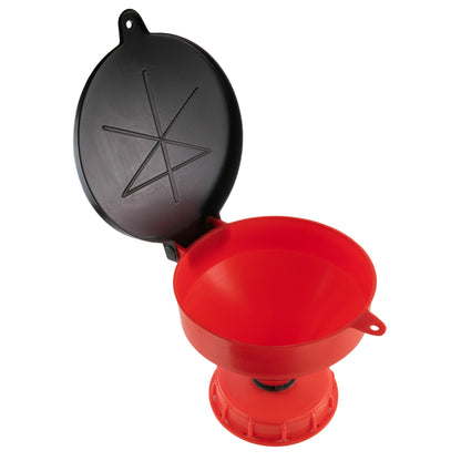 IBC Funnel with Lid, Mesh Screen & 6″ Top Cap