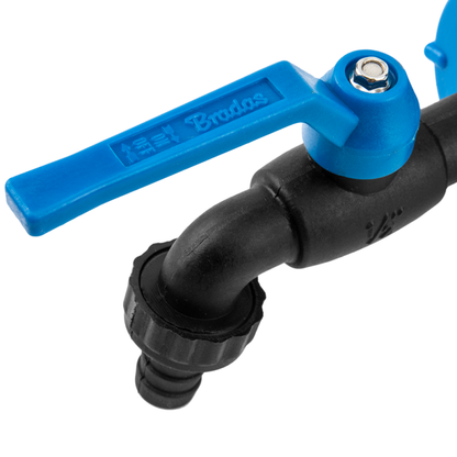 Water Butt Tap Kit – Black Nylon Tap with ½″ Hose Barb