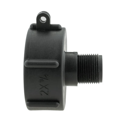 IBC 2" S60X6 Cap with Quick Connect Male Valve