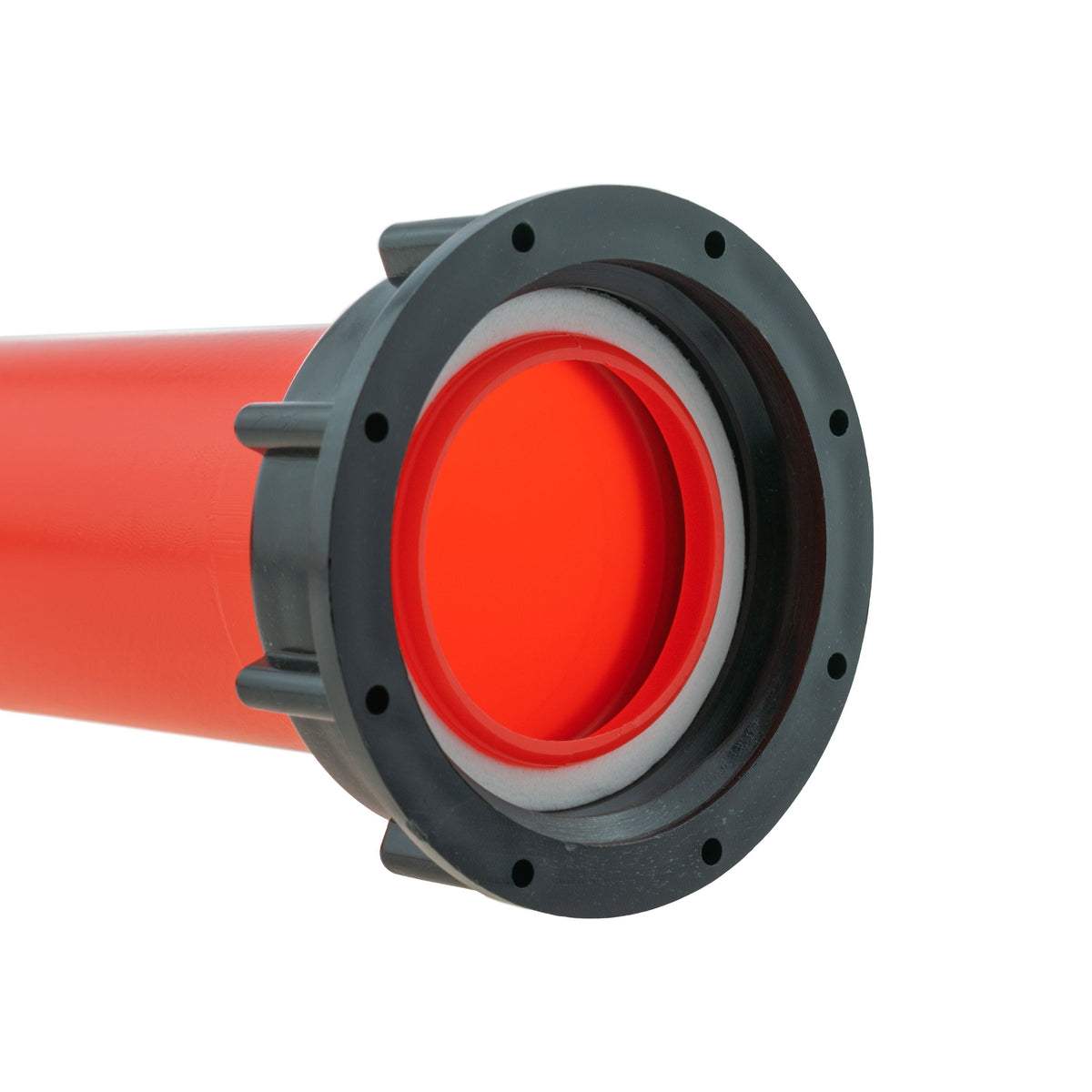 Red IBC Angled Pouring Spout – S60x6 Connection, 2″ Spout