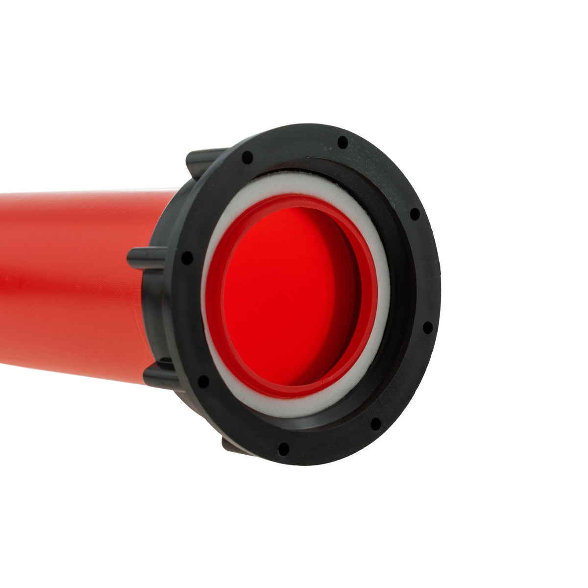 Red IBC Angled Pouring Spout – S60x6 Connection, 2″ Spout