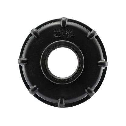IBC 2" S60X6 Cap with In-Line Valve and MDPE Straight 20mm