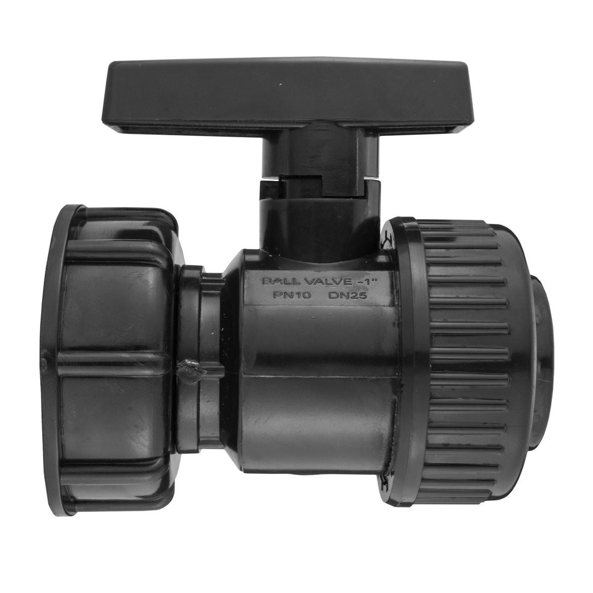 IBC S60X6 Cap & Large Valve – 1″ BSP Female Outlet; supplied fittings shown.