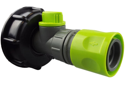 IBC S60X6 Cap & Lime Valve – Female Quick-Connect Socket