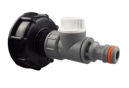 IBC S60X6 Adapter & Grey/White Valve – Quick-Connect Outlet