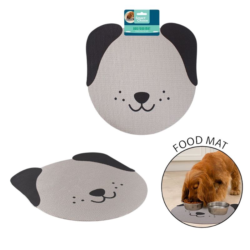 Anti slip pet food mat - dog