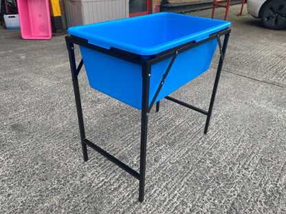 Blue Dog Bath with Drain Valve (WL) and Stand