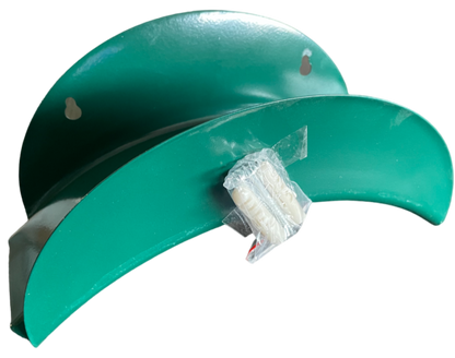 Green Wall-Mounted Metal Garden Hose Hanger with Fixings
