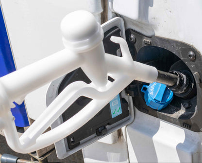 Fuel Nozzle Gun 3/4" Barb Inlet - Metal Outlet (White)