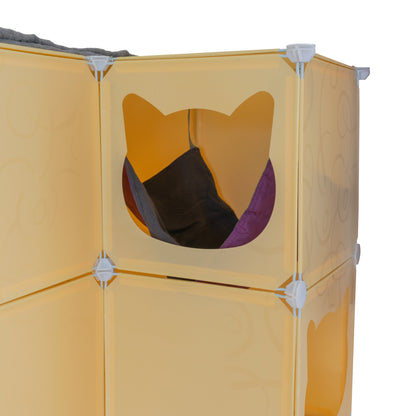Kitty Cubby Maxi Cat Play Tower with Scratcher & Hammock