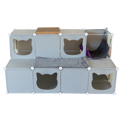 Kitty Cubby Maxi Cat Play Tower with Scratcher & Hammock