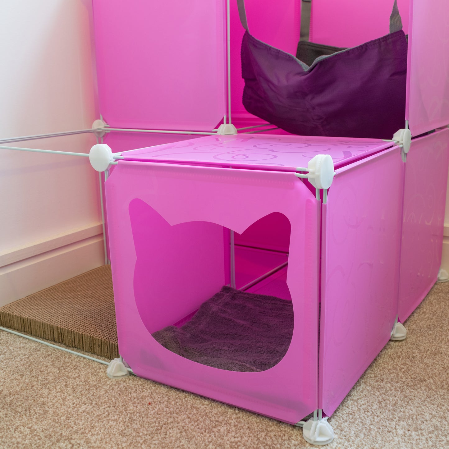 Kitty Cubby Cat Cube Play Tower (Medium Pink)
