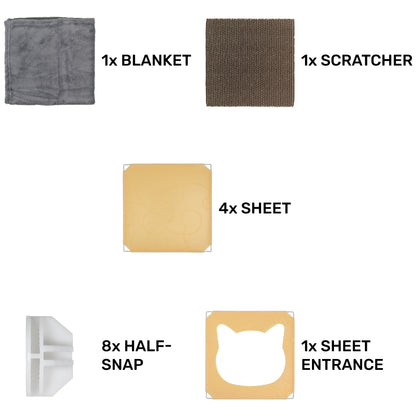 Kitty Cubby Cat Cube (Mini Cream)