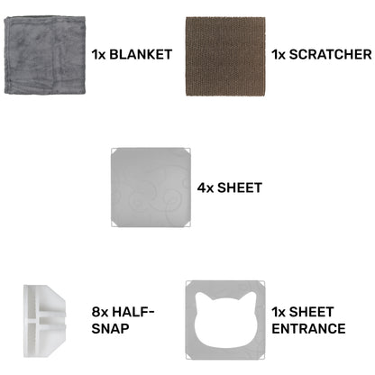 Kitty Cubby Cat Cube (Mini Grey)
