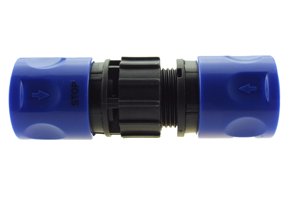 ¾″ BSP Threaded Female Quick-Connector Pair – Blue