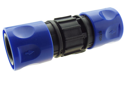 ¾″ BSP Threaded Female Quick-Connector Pair – Blue