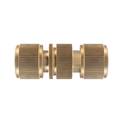 Brass female snap-on hose couplings with complementary ¾″ BSP male and female threaded ends.