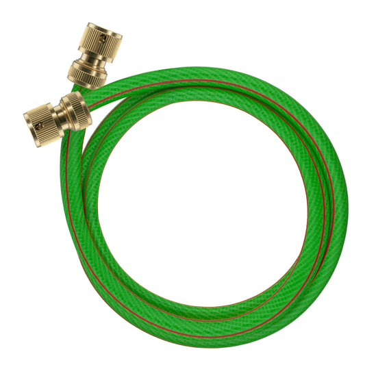 Premium Garden Hose Pipe with Brass Hose Connectors, Green