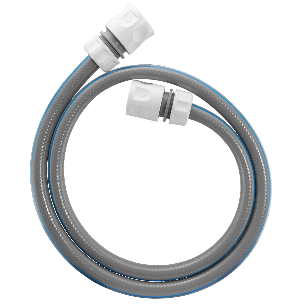 Modern Plus Grey 4-Layer Garden Hose Set – ½″, Two Connectors; product design shown.