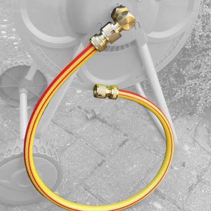Yellow ½″ Hose Connection Kit – Brass Sockets & 90° Bend