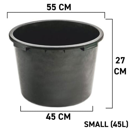 Round Water Feature Pond Sump Bucket Container 45L