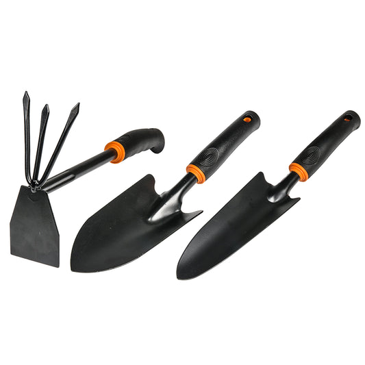 DE LUXE Digger-Hoe, Narrow & Wide Hand Trowel Set