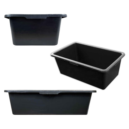 90L Rectangular Mixing Tub – Black Plastic