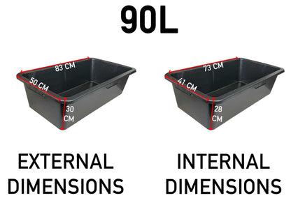 Rectangular Mixing Tub 90L