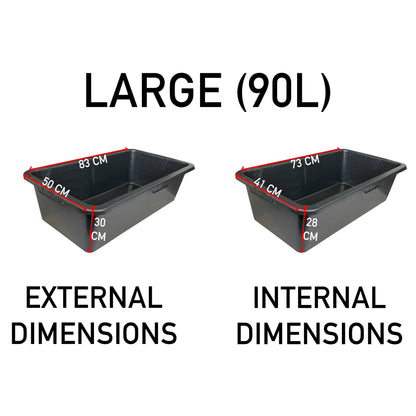 Rectangular Mixing Tub 90L